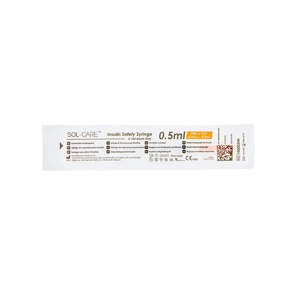Insulin Safety Syringe, pouch